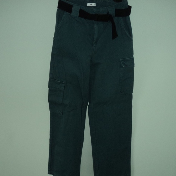 Tna Cargo Pants With Belt in Teal Blue - Picture 2 of 2